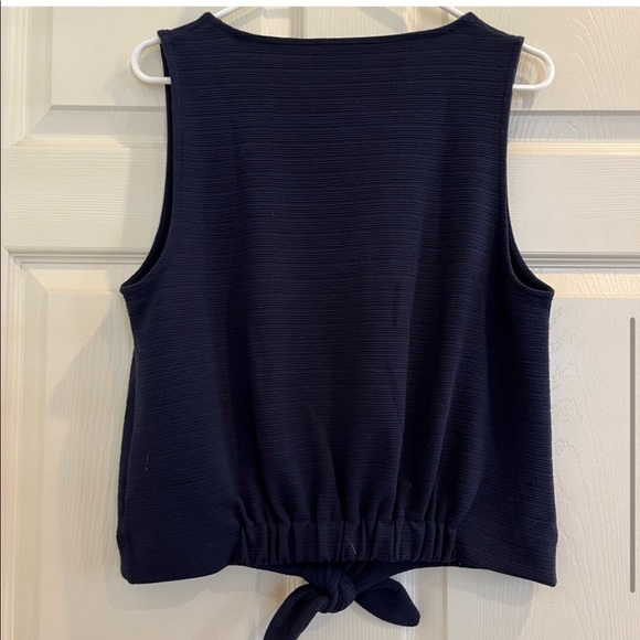 J.CREW navy sleeveless tie top NWT - Picture 7 of 8